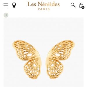 Les Nereides Paris Butterfly Wings Stud Earrings